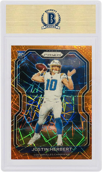 Justin Herbert 2020 Panini Prizm Rookie Lazer #325 (PSA or BGS Graded)