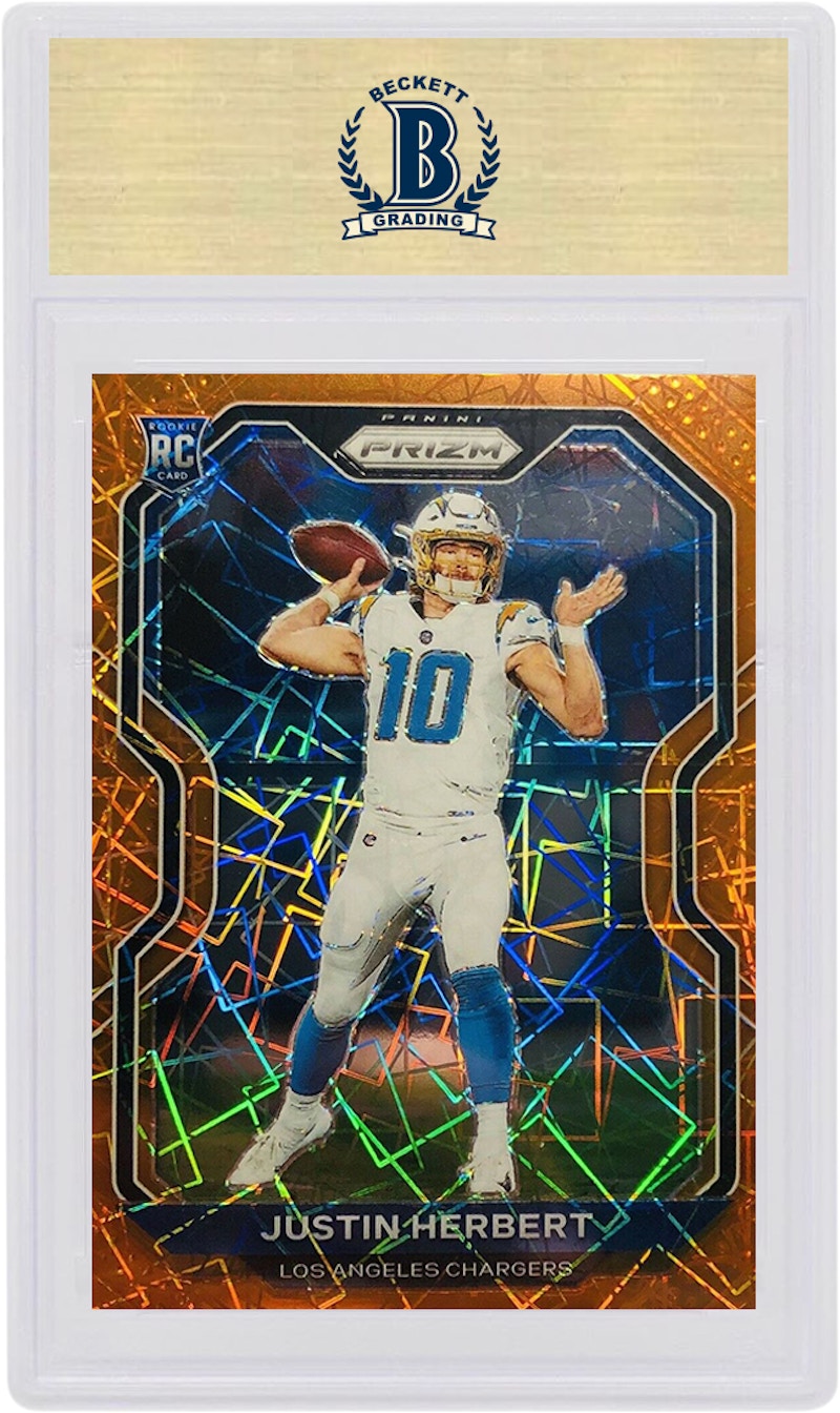 Justin Herbert 2020 Panini Prizm Rookie Lazer #325 (PSA or BGS Graded)