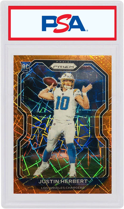 Justin Herbert 2020 Panini Prizm Rookie Lazer #325 (PSA or BGS Graded)