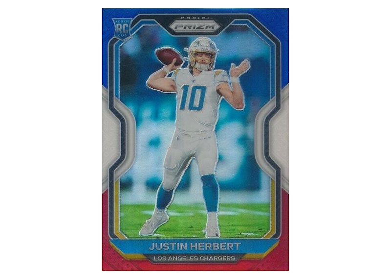 Justin Herbert 2020 Panini Prizm Rookie Red/White/Blue #325 (Ungraded)