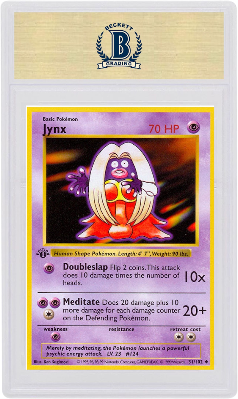Jynx 1999 Pokemon TCG Base Set 1st Edition #31/102 (PSA or BGS Graded)