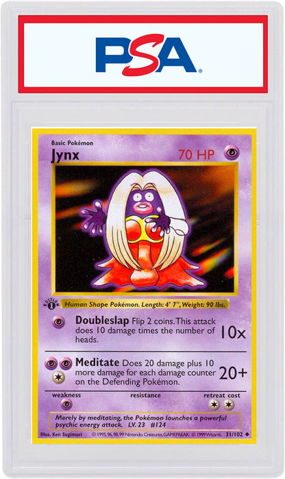 Jynx 1999 Pokemon TCG Base Set 1st Edition #31/102 (PSA or BGS Graded)