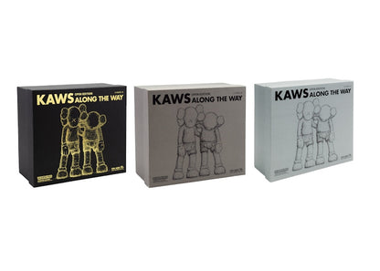 KAWS Along The Way Vinyl Figure Black/Brown/Grey Set