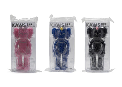 KAWS BFF Open Edition Vinyl Figure Pink/Blue/Black Set