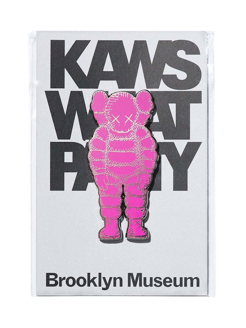 KAWS Brooklyn Museum WHAT PARTY Pin Pink