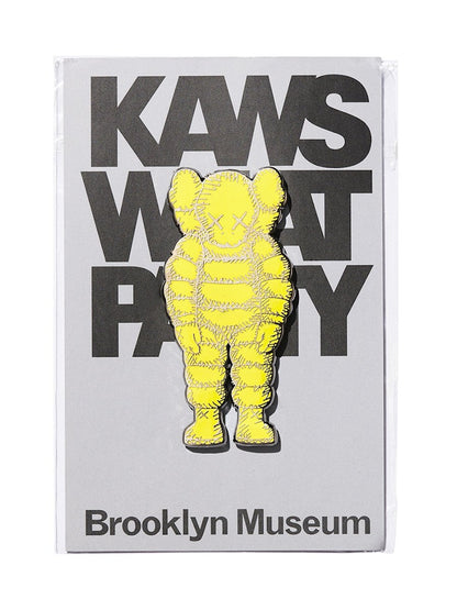 KAWS Brooklyn Museum WHAT PARTY Pin Yellow