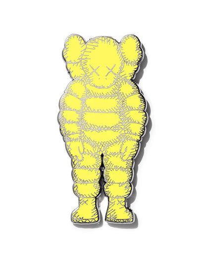 KAWS Brooklyn Museum WHAT PARTY Pin Yellow