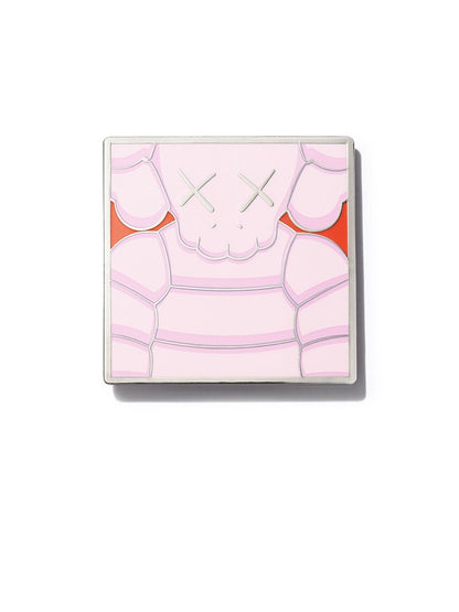 KAWS Brooklyn Museum WHAT PARTY Square Pin Light Pink