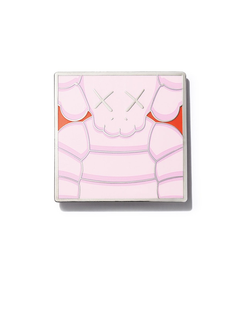 KAWS Brooklyn Museum WHAT PARTY Square Pin Light Pink