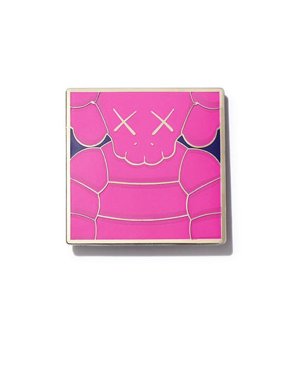 KAWS Brooklyn Museum WHAT PARTY Square Pin Pink