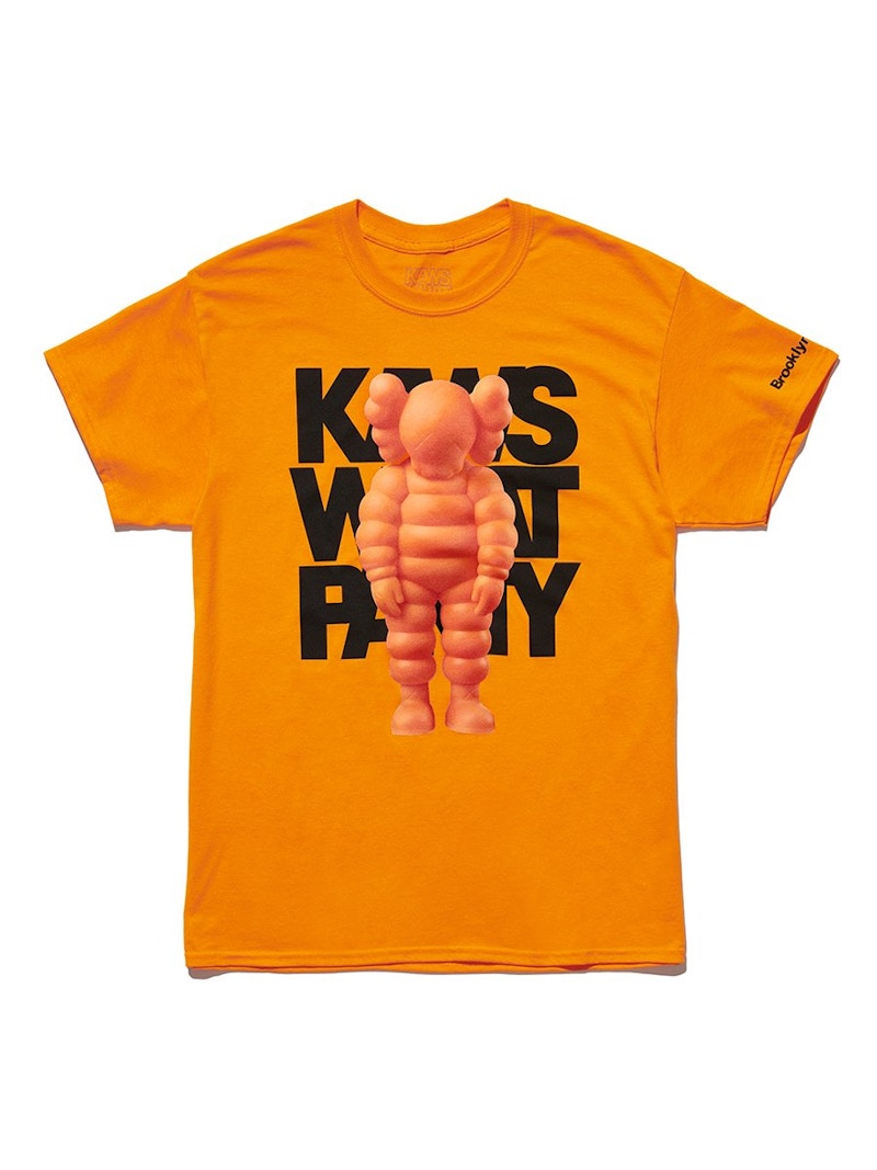 KAWS Brooklyn Museum WHAT PARTY T-shirt Orange