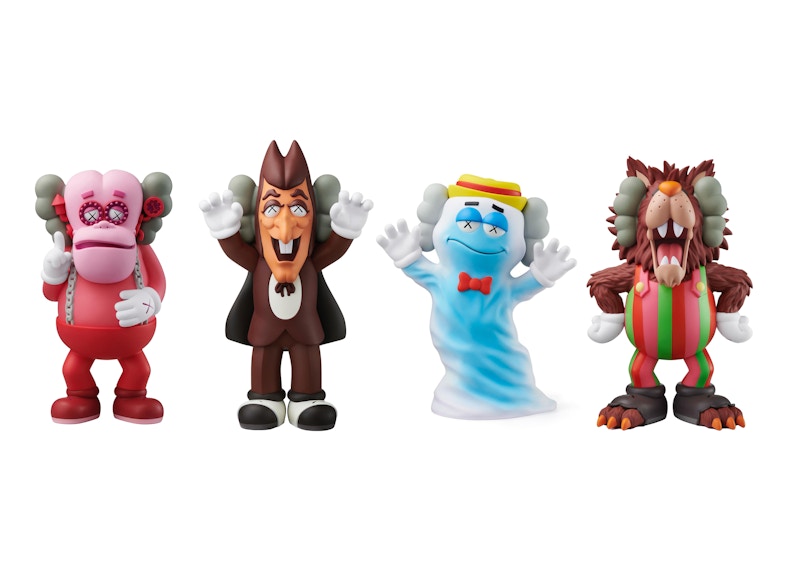KAWS Cereal Monsters Franken Berry Count Chocula Boo Berry Frute Brute Figure Set
