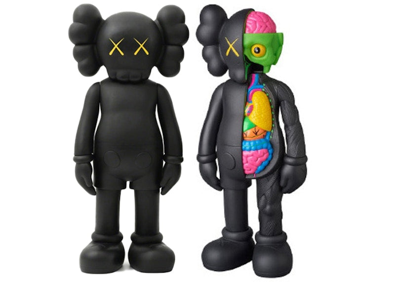 KAWS Companion Flayed & Companion Open Edition Vinyl Figure Black Set