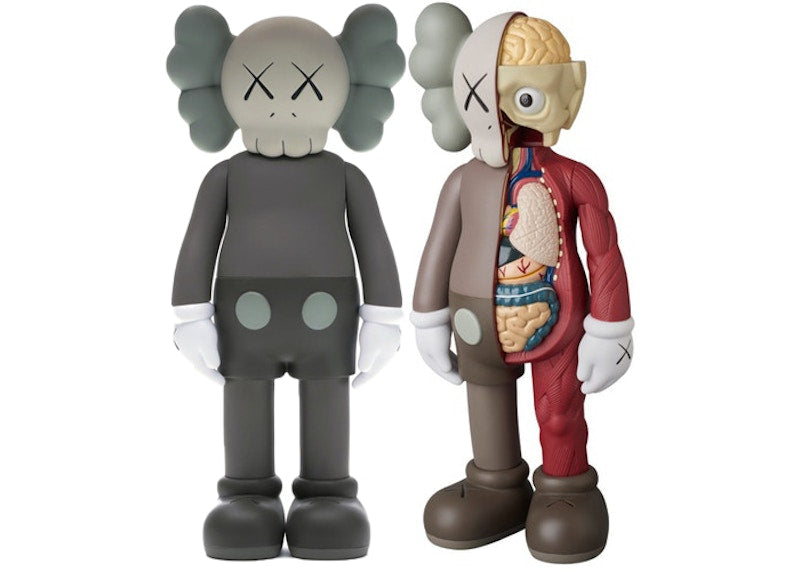 KAWS Companion Flayed & Companion Open Edition Vinyl Figure Brown Set