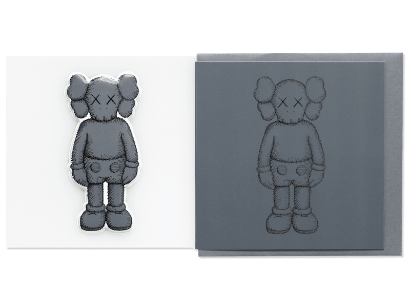KAWS Companion Greeting Card (With Puffy Sticker) Dark Grey