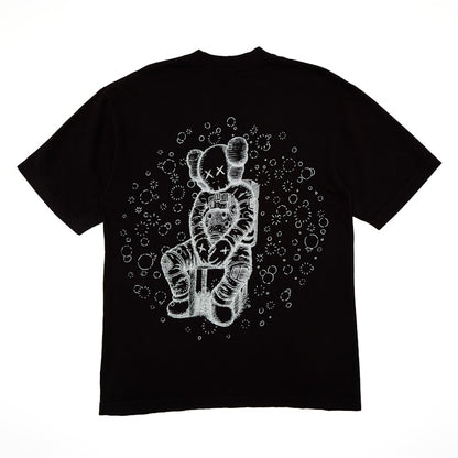 KAWS For Kid Cudi Moon Man GID Tee Vintage Black
