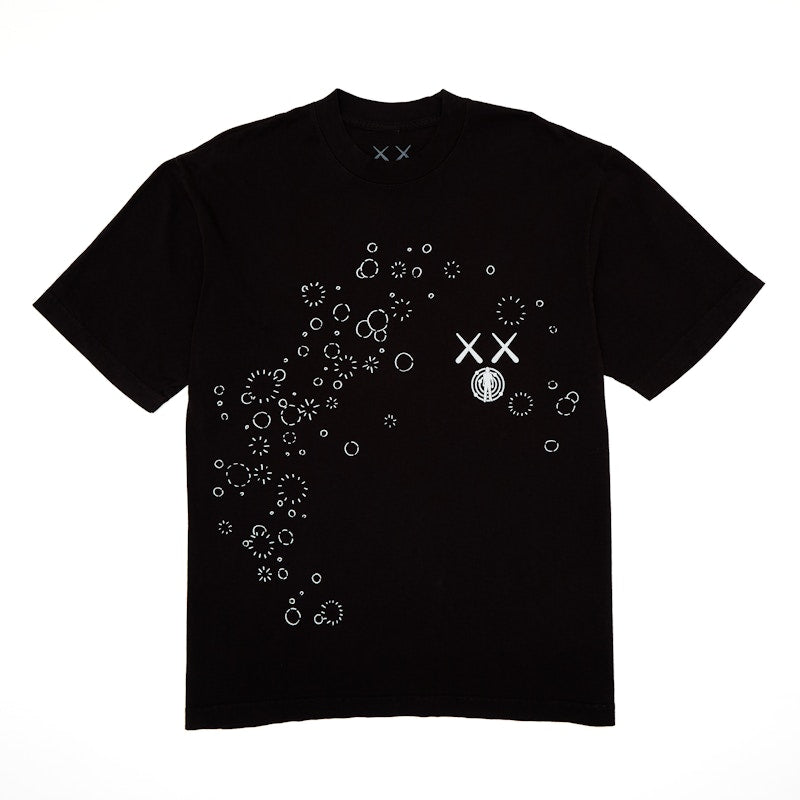 KAWS For Kid Cudi Moon Man GID Tee Vintage Black