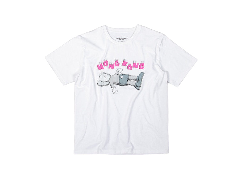 KAWS HOLIDAY Hong Kong Tee White
