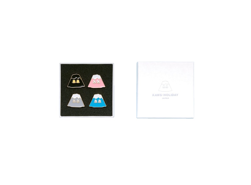KAWS Holiday Japan Mount Fuji Pins (Set of 4) Multicolor