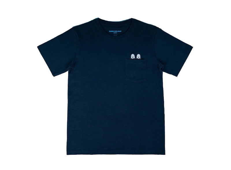 KAWS HOLIDAY JAPAN Pocket T-shirt (Asia Sizing) Navy