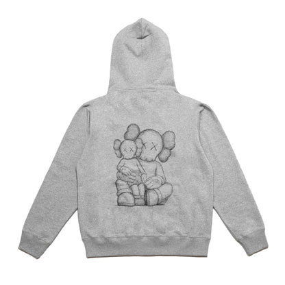 KAWS Holiday Changbai Mountain Zip Up Hoodie Grey