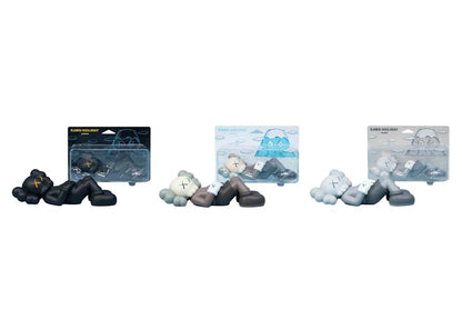 KAWS Holiday Japan Vinyl Figure Black/Brown/Grey Set