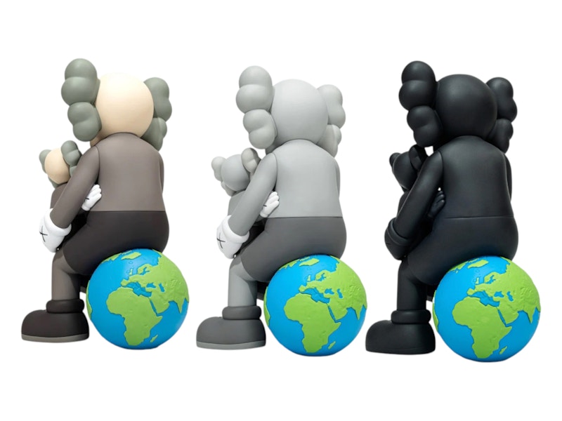 KAWS Holiday Thailand Vinyl Figure Set Brown/Grey/Black