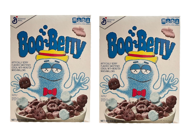KAWS Monsters Boo Berry Cereal 2x Lot (Not Fit For Human Consumption)
