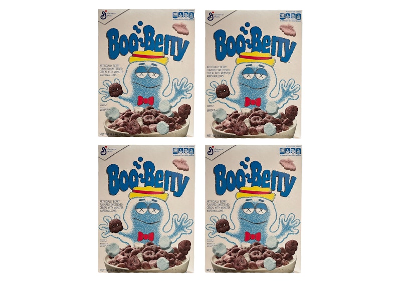 KAWS Monsters Boo Berry Cereal 4x Lot (Not Fit For Human Consumption)
