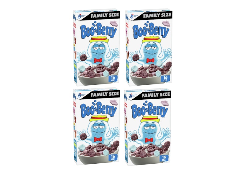 KAWS Monsters Boo Berry Cereal Family Size 4x Lot (Not Fit For Human Consumption)
