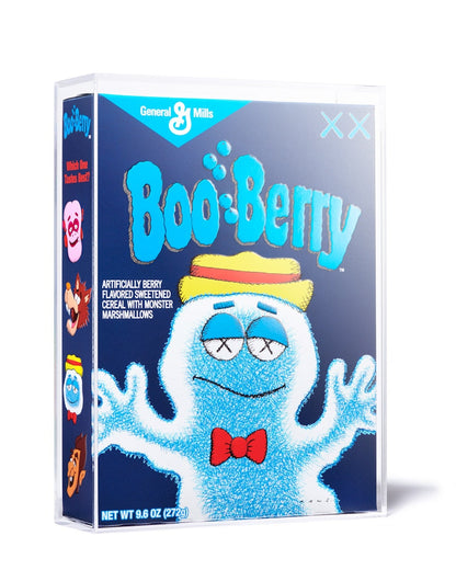 KAWS Monsters Boo Berry Cereal Limited Edition in Acrylic Case (Not Fit For Human Consumption)