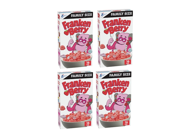 KAWS Monsters Franken Berry Cereal Family Size 4x Lot (Not Fit For Human Consumption)