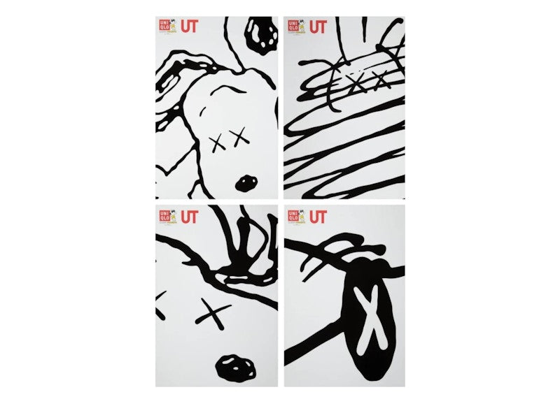 KAWS x Peanuts x Uniqlo Poster Set of 4