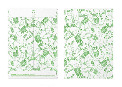 KAWS Skeleton Board Cutout Ornament Green