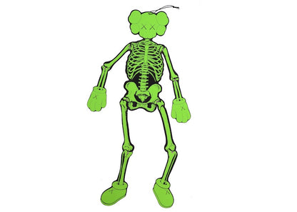 KAWS Skeleton Board Cutout Ornament Green