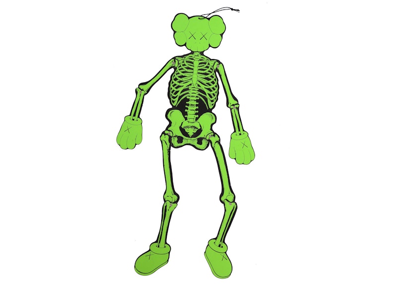KAWS Skeleton Board Cutout Ornament Green