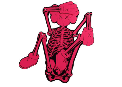 KAWS Skeleton Board Cutout Ornament Pink