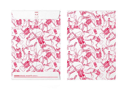KAWS Skeleton Board Cutout Ornament Pink