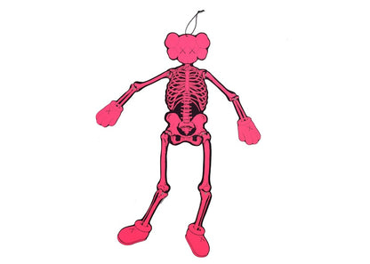 KAWS Skeleton Board Cutout Ornament Pink