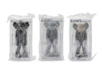 KAWS Small Lie Companion Vinyl Figure Black/Grey/Brown Set