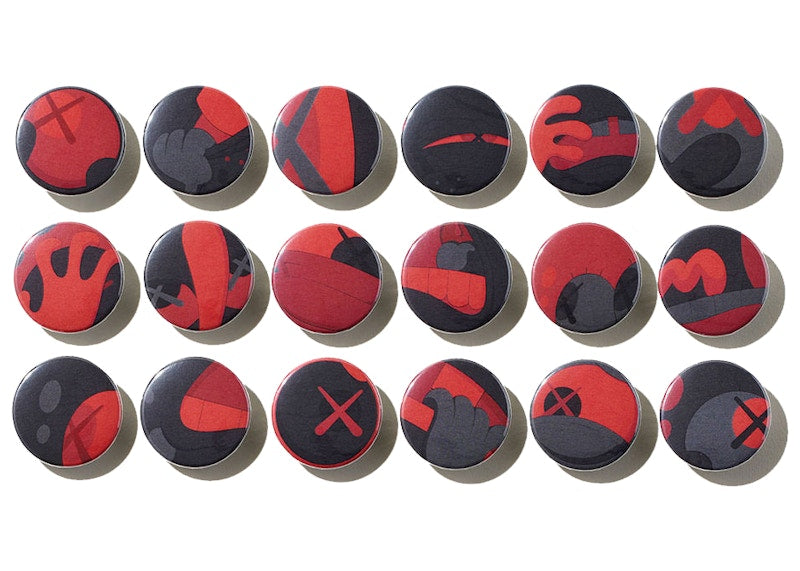 KAWS Tokyo First Button Badges Set