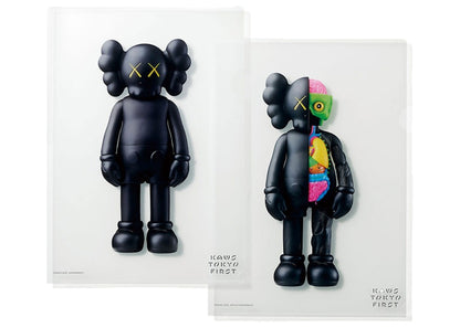 KAWS Tokyo First Clear File Companion & Flayed Companion Grey/Black/Brown Set