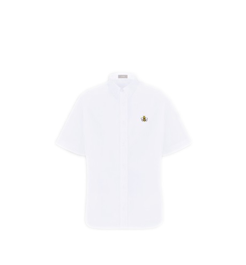 KAWS x Dior Bee Short Sleeve Shirt White