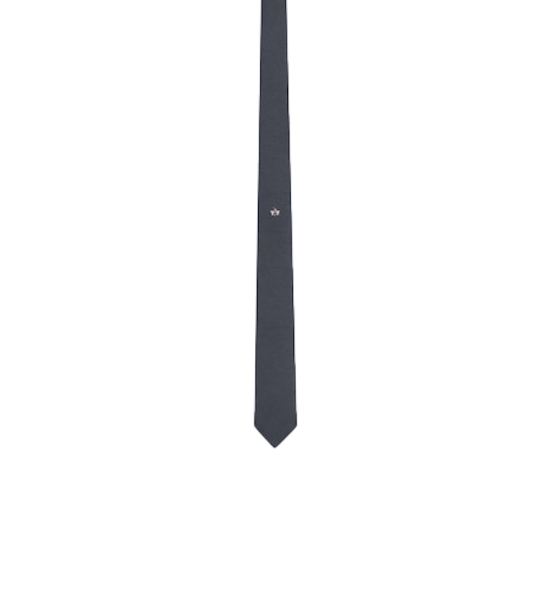 KAWS x Dior Bee Silk Tie Grey