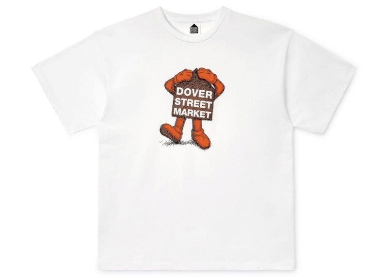 KAWS x Dover Street Market Fluro Rebellion T-shirt Orange