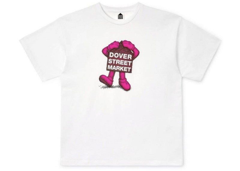 KAWS x Dover Street Market Fluro Rebellion T-shirt Pink