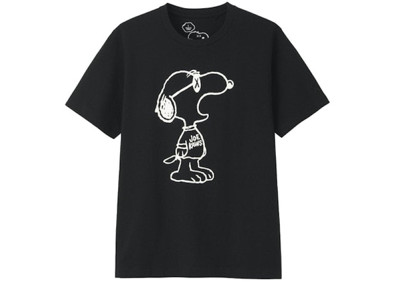 KAWS x Uniqlo x Peanuts Joe Kaws Yawn Outline Tee (Asia Sizing) Black