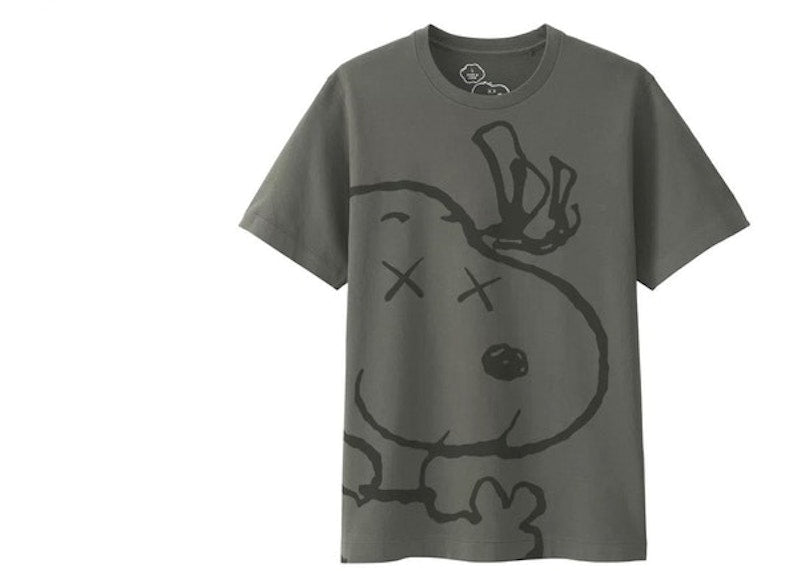KAWS x Uniqlo x Peanuts Snoopy Face Tee (Asia Sizing) Gray