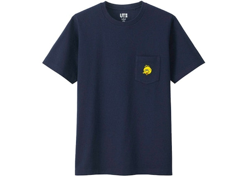 KAWS x Uniqlo x Sesame Street Big Bird Pocket Tee (Asia Sizing) Navy