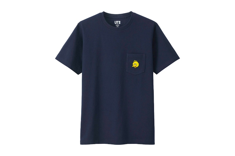 KAWS x Uniqlo x Sesame Street Big Bird Pocket Tee Navy